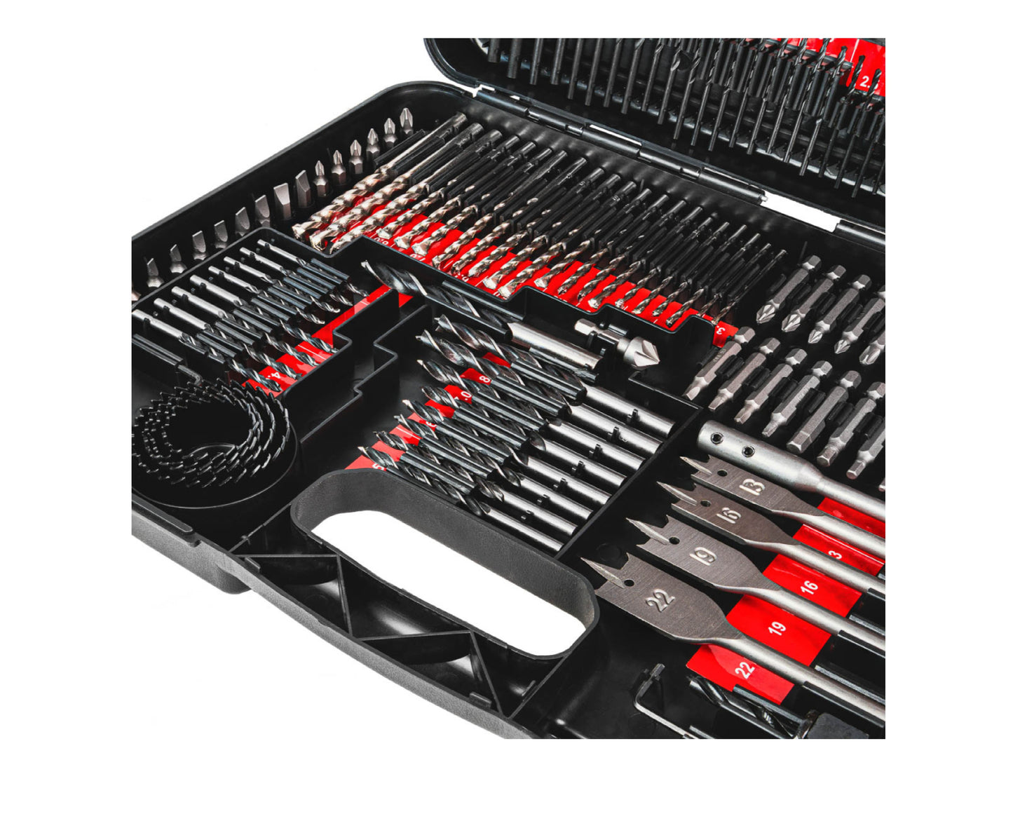 Set burghie, carote si biti, 246 bucati, Raider 150696