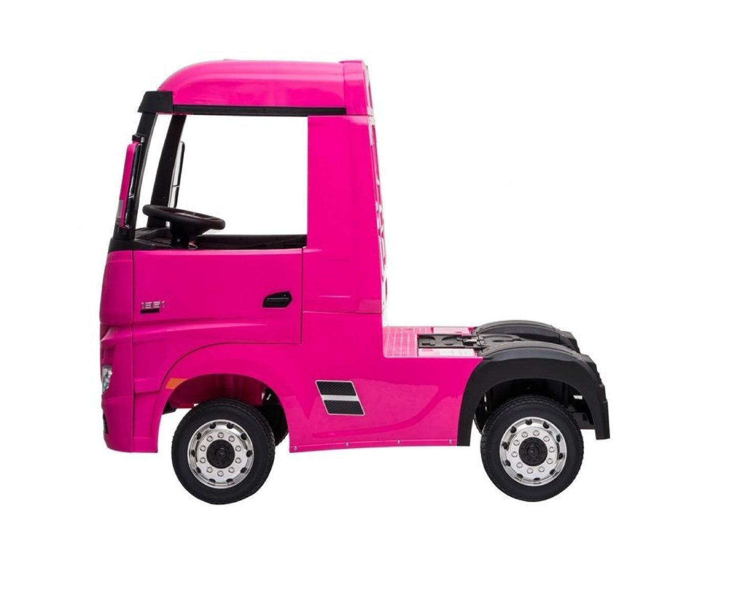 Masinuta electrica Mercedes Actros 4 x 4 cu telecomanda, roz, scaune din ecopiele, Lean 5241