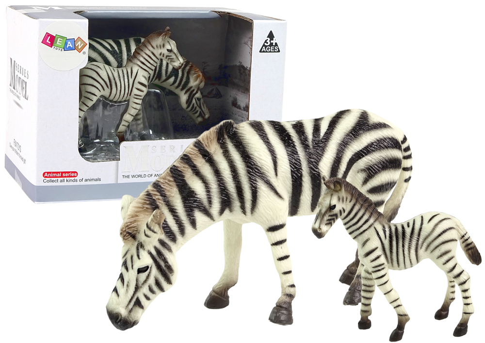 Set 2 figurine zebra cu pui, Lean 12311