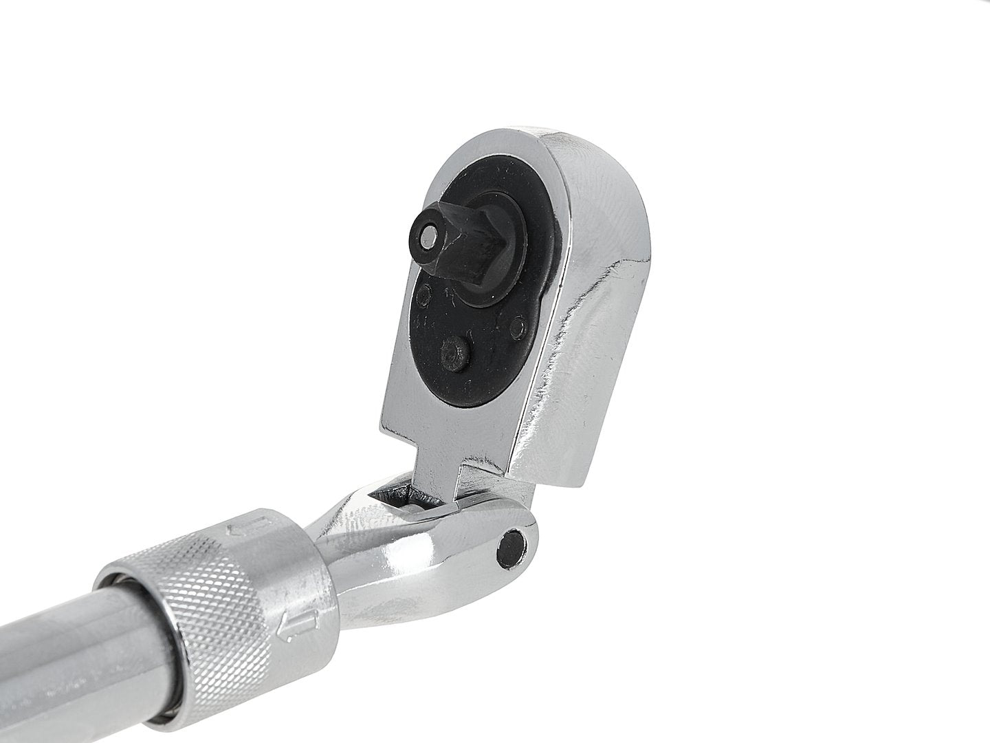 Cheie cu clichet cu cap flexibil si maner telescopic, 1 / 4", 210-278 mm, 72 T, Cr-V, Geko G10128