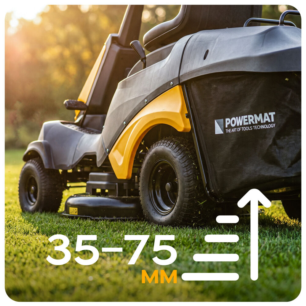 Tractoras de tuns iarba PM-OTS-6HPM, 660 mm, 150 l, Powermat PM1590