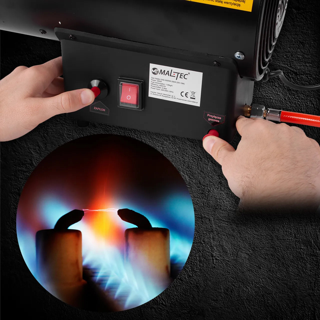 Incalzitor industrial pe gaz GAZ-2500Wt, 25 kW, MalTec 113480
