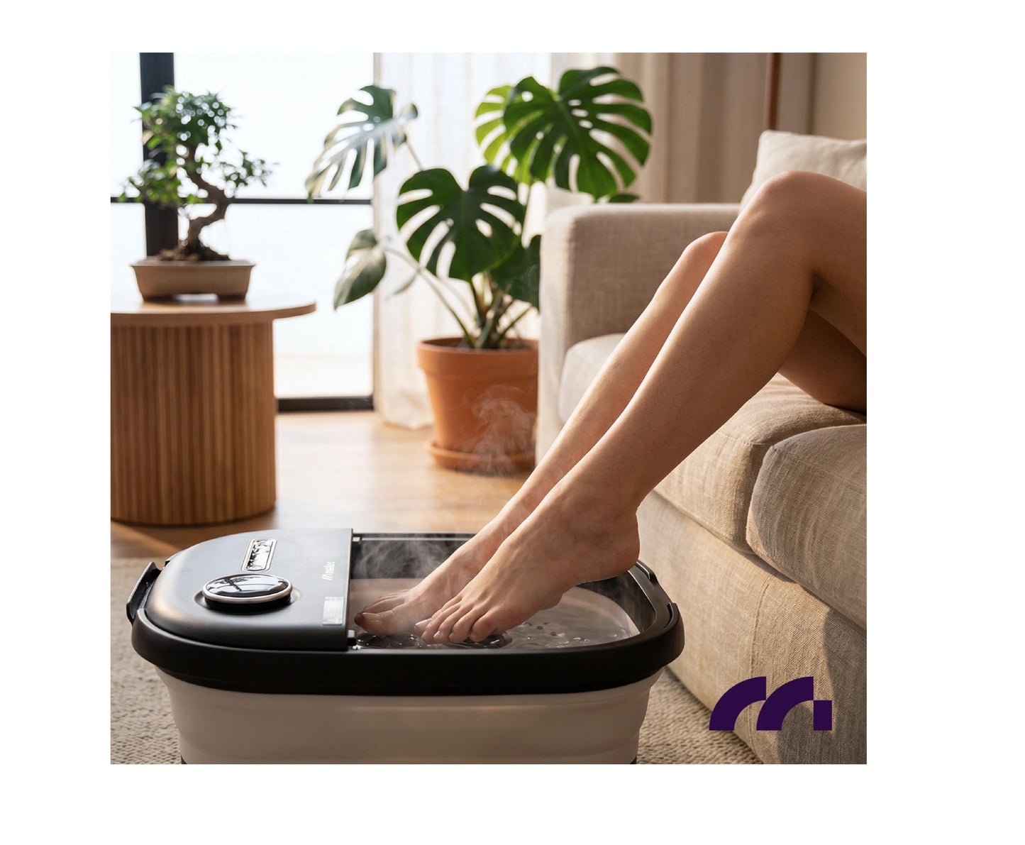 Aparat pentru picioare cu hidromasaj PRO-Hydro500WS, role de incalzire, temporizator, pliabil, 500 W, MalTec 114811