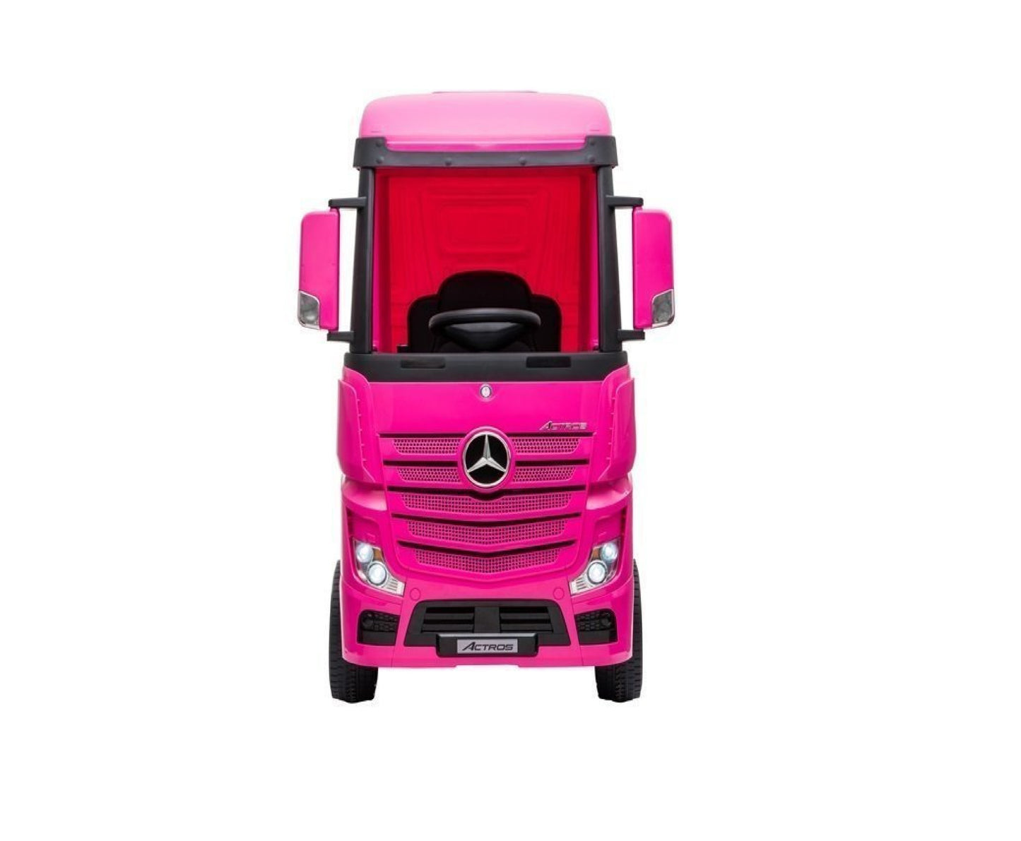 Masinuta electrica Mercedes Actros 4 x 4 cu telecomanda, roz, scaune din ecopiele, Lean 5241