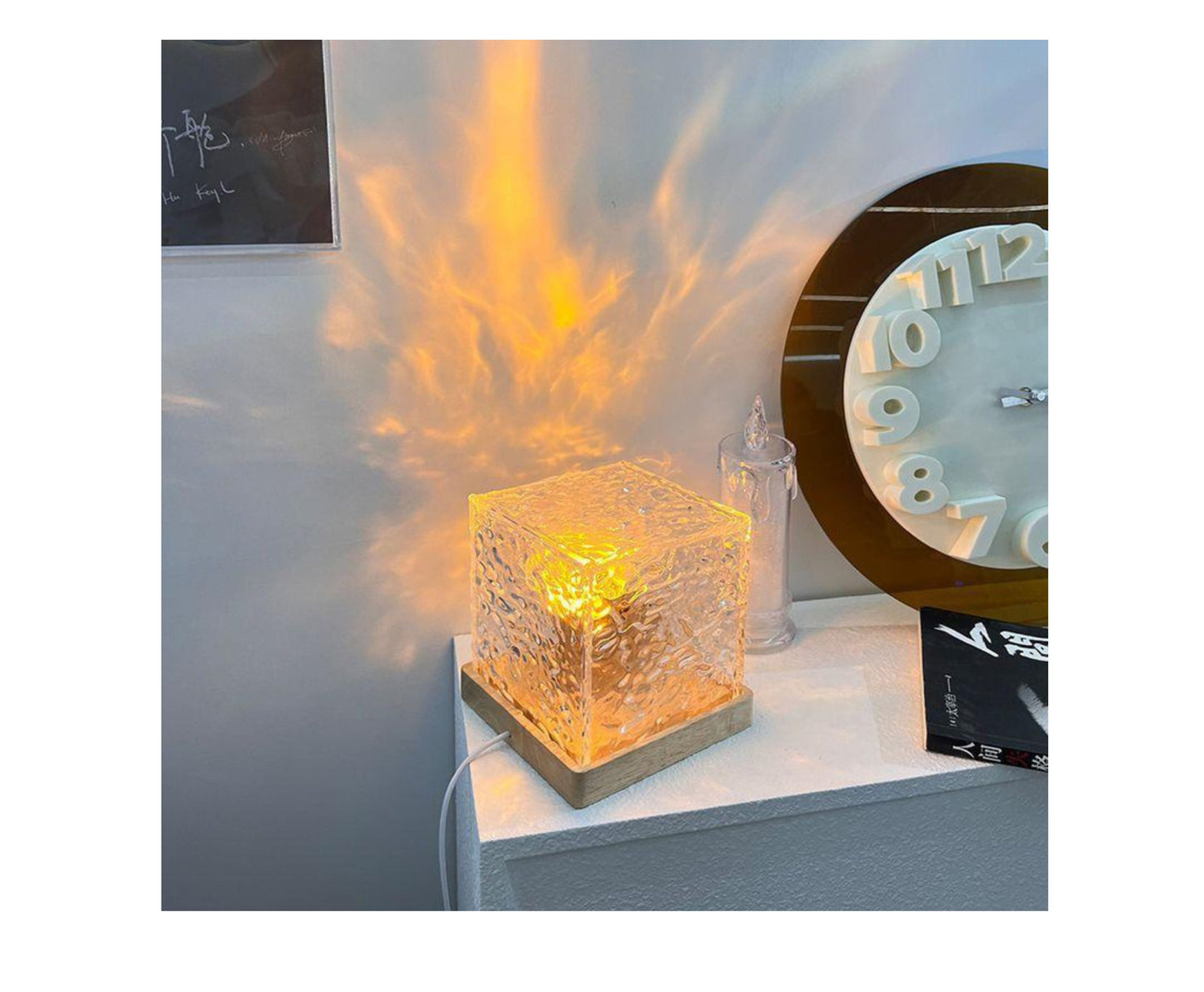 Lampa de veghe LED cu 16 culori RGB, telecomanda, 11.5 x 11.5 cm, Lean 27710