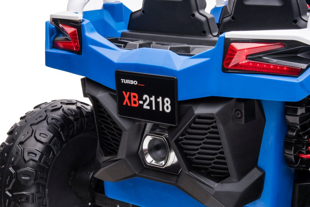 Masina electrica Buggy UTV Police Blue 4 x 4 cu acumulator, albastru, Lean 9816