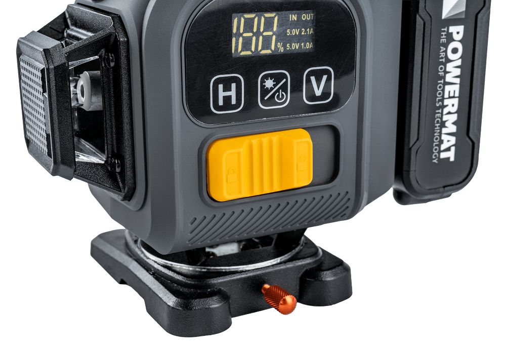 Nivela laser in cruce cu acumulator PM-PLK-4DM3, 4.2 V, Powermat PM1494