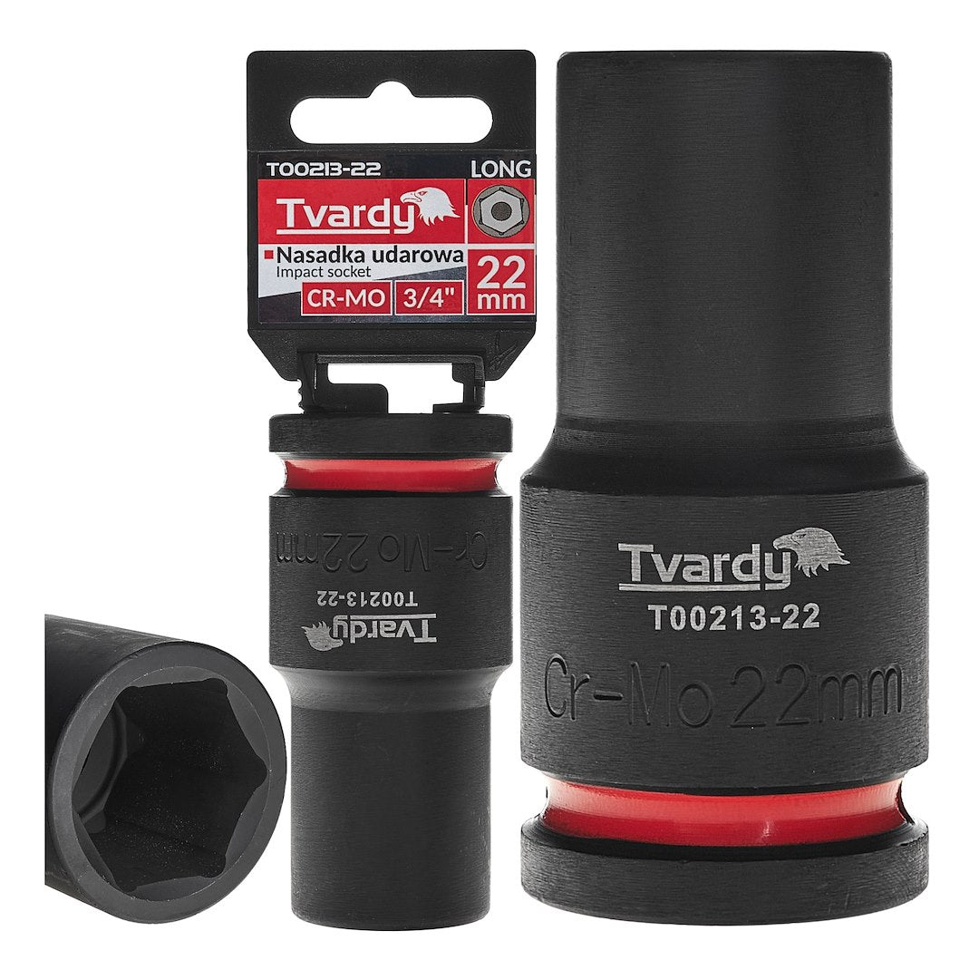 Cheie tubulara de impact in 6 puncte 3 / 4", 22 mm, Tvardy T00213-22