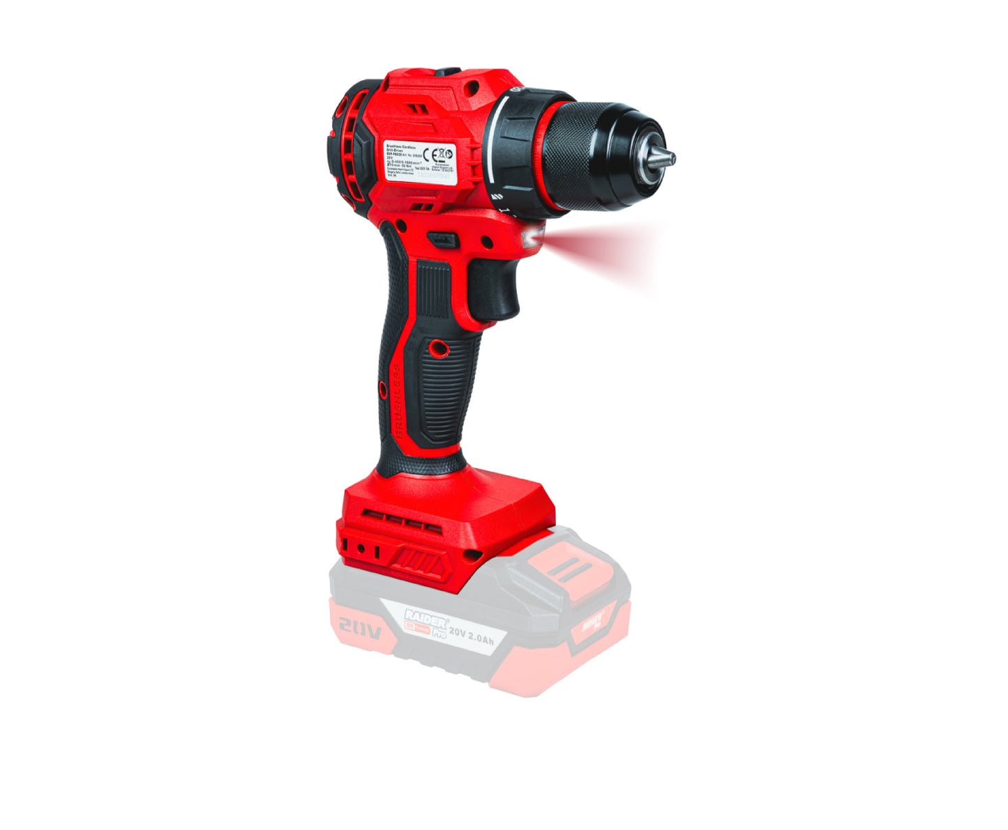 Masina de gaurit si insurubat cu acumulator RDP-PBD20 2 x 2 Ah, 20 V, 50 Nm, Raider 030260