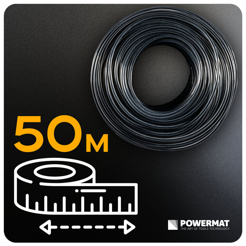 Fir rotund pentru motocoasa PM-ZTN-2.0-50M, 50 m, Powermat PM1633