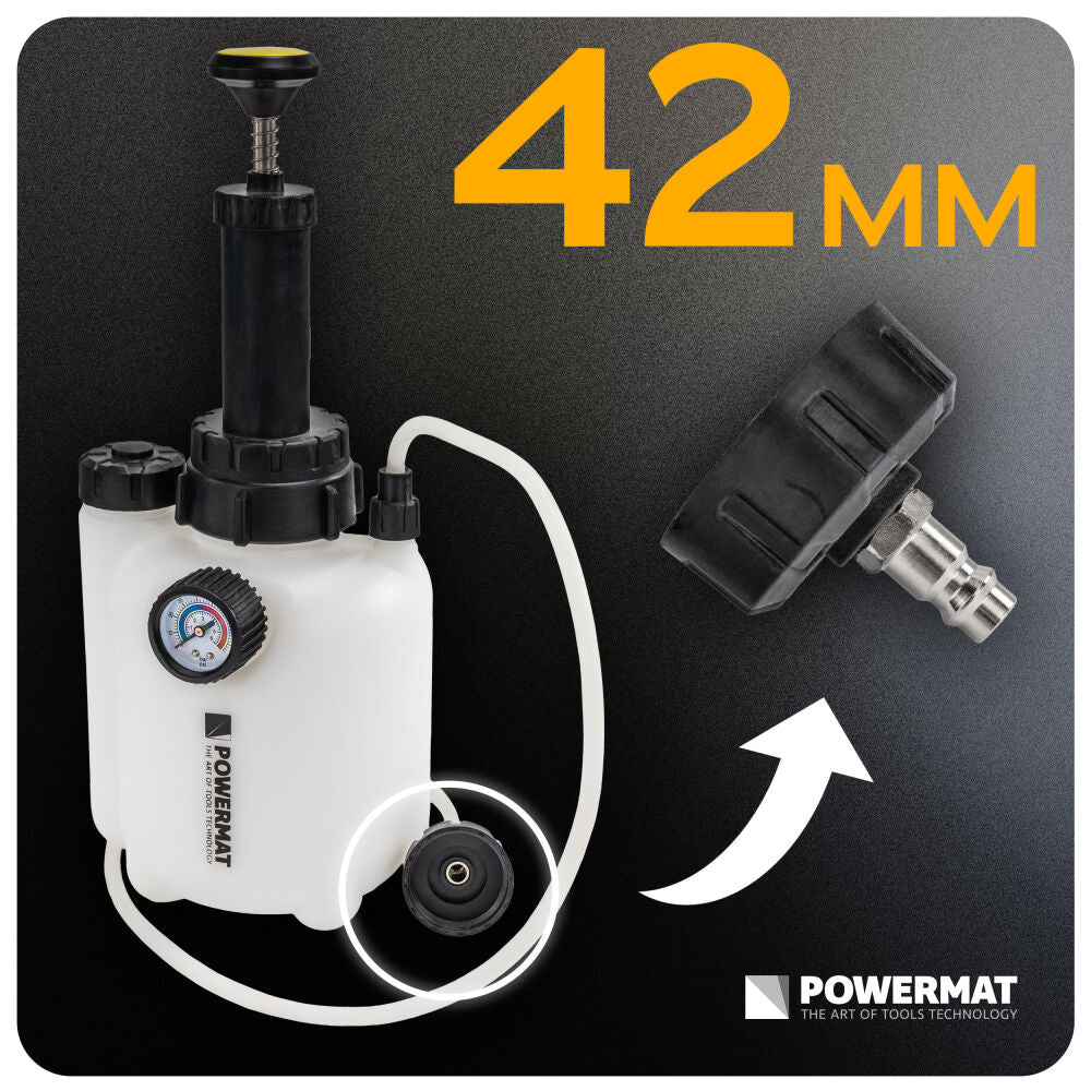 Kit aerare si inlocuire lichid frana PM-ZPUH-1T, 3 l / 1 l, Powermat PM1594