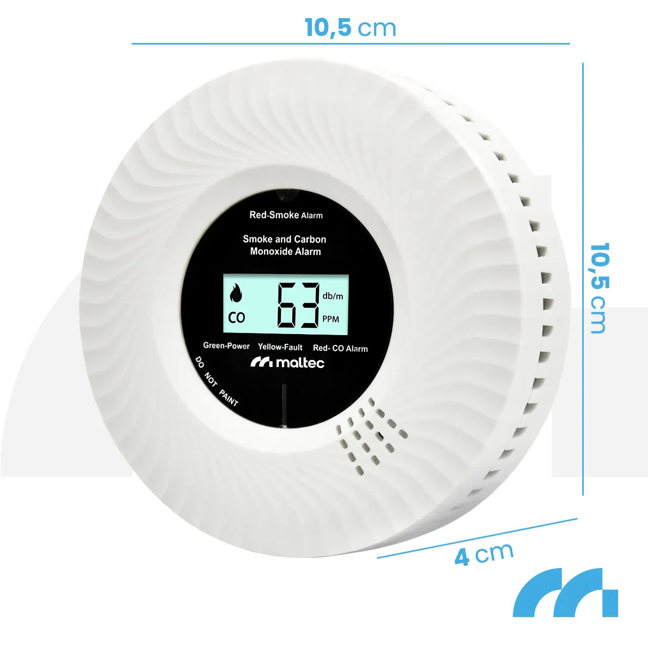 Detector 2 in 1 monoxid de caron si fum SafeSensor5000, afisaj LCD, MalTec 113561