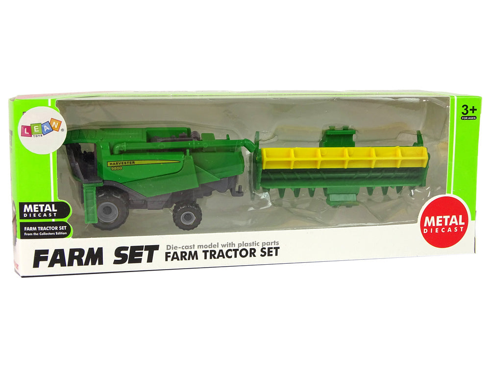 Combina agricola de jucarie, verde/ galben, 9 x 4 x 4 cm, Lean 14828