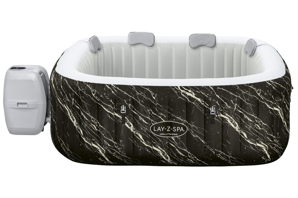 Jacuzzi gonflabil cu hidromasaj LAY-Z-SPA pentru 6 persoane, aspect de marmura Marquinia, 180 x 180 x 66 cm, Bestway 21178