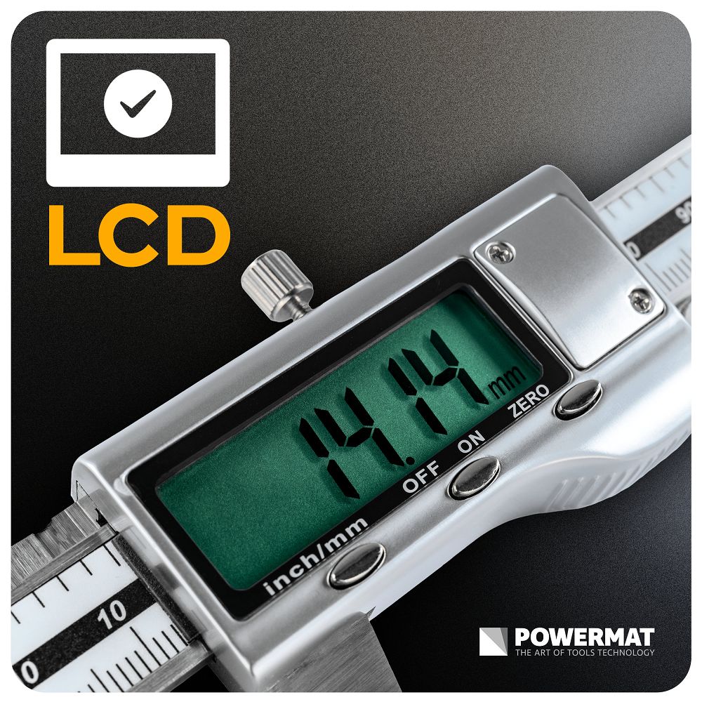 Subler electronic cu afisaj LCD PM-SUW-150ETN, 0-150 mm, Powermat PM1474