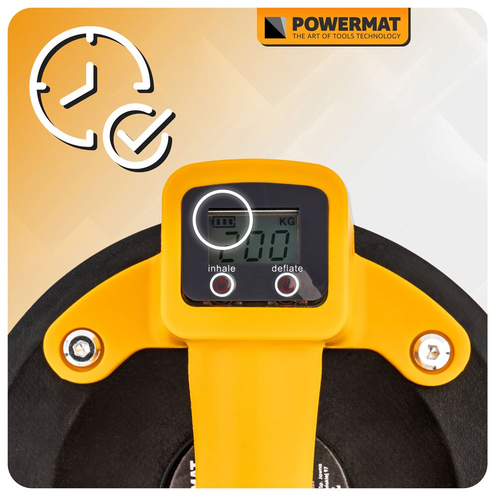 Ventuza electrica pentru placi PM-APPS-200M, capacitate maxima de incarcare 200 kg, Powermat PM1446