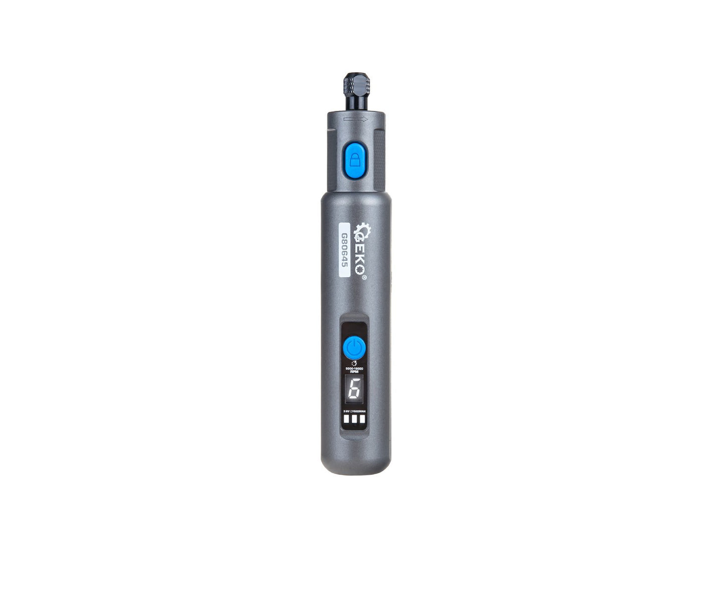 Mini polizor drept cu acumulator si accesorii, functie de control al vitezei, 3.6 V, Geko G80645