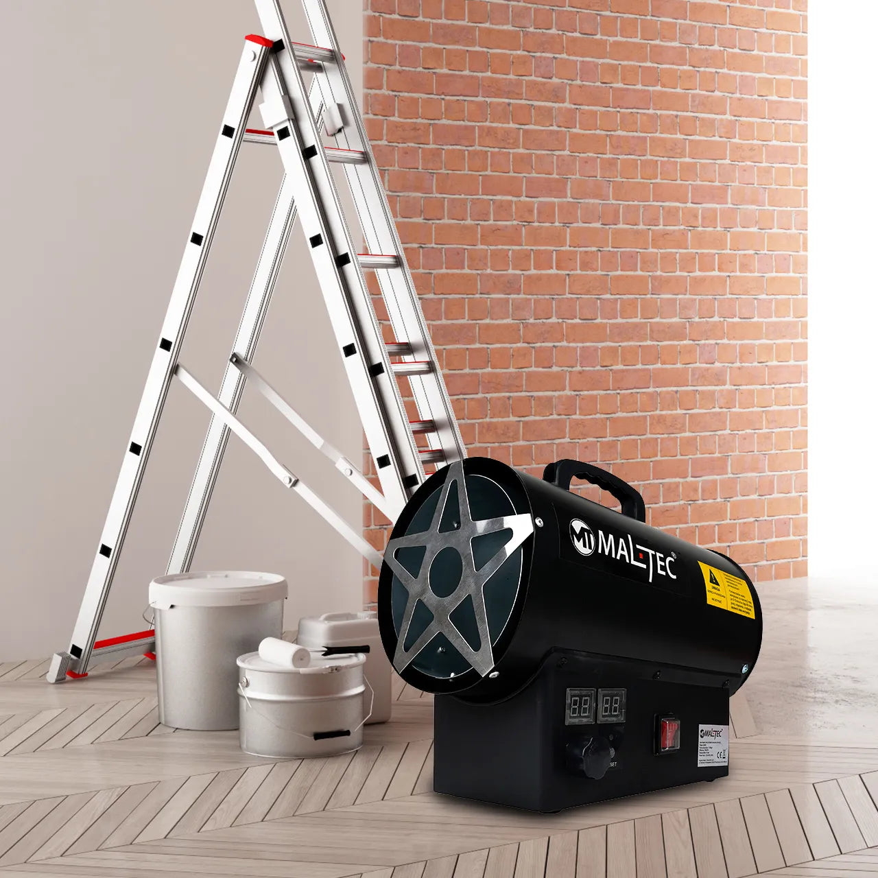 Tun de caldura pe gaz cu ventilator si termostat GAS-2500Mt, 25 kW, MalTec 113479