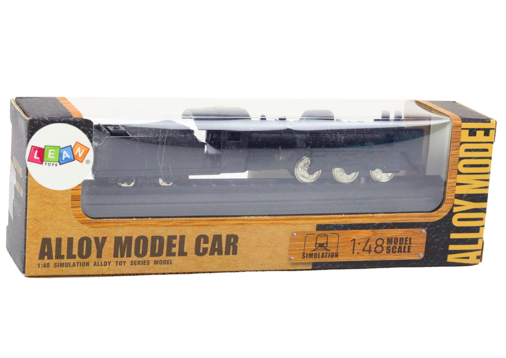 Trenulet de colectie metalic, 15 x 3 x 3 cm, 1:48, negru, Lean 18923