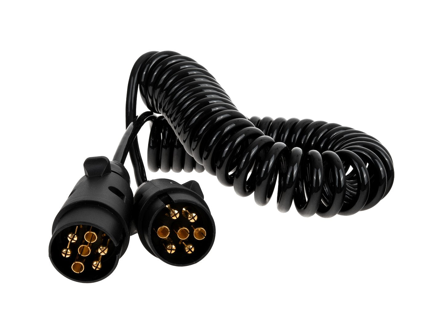 Cablu prelungitor spiralat pentru remorca, 5m 7PIN 12V, Geko G02314