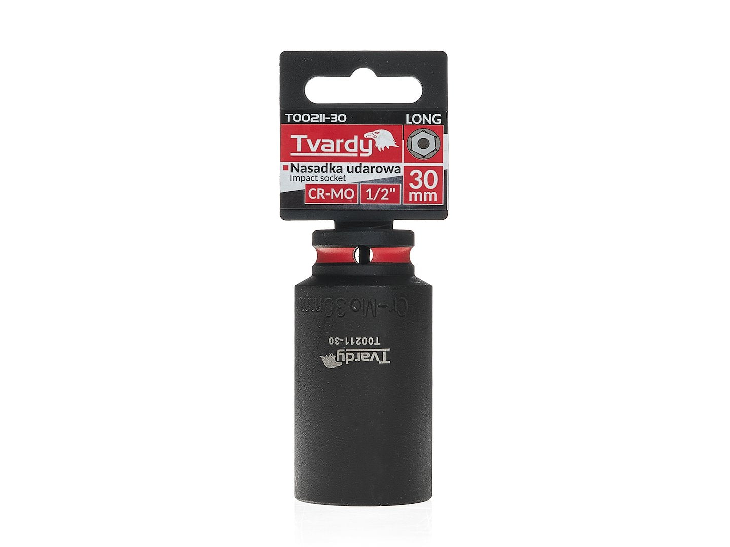 Cheie tubulara de impact lunga in 6 puncte 1 / 2", 30 mm, Cr-Mo, Tvardy T00211-30