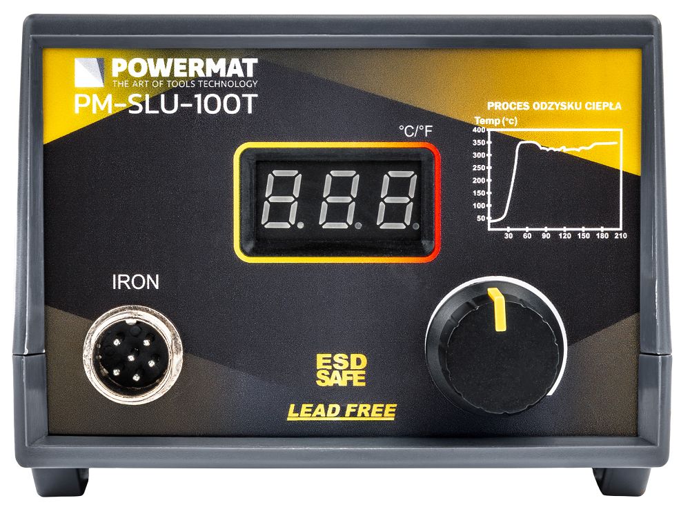 Statie de lipit cu temperatura reglabila PM-SLU-100T, 100 W, Powermat PM1393