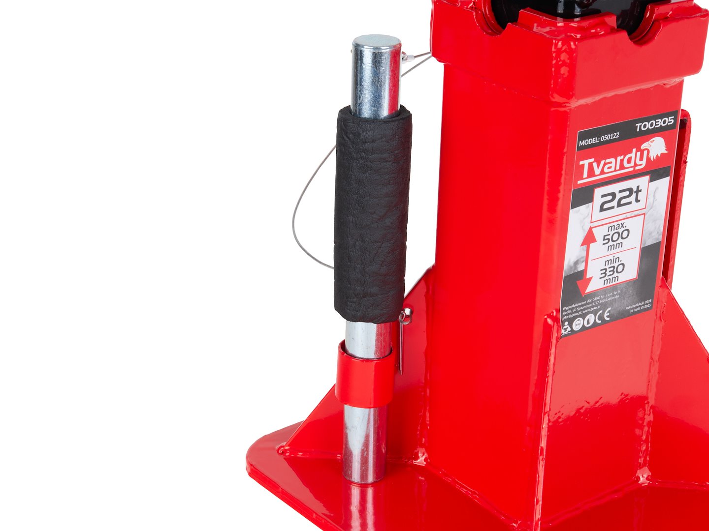 Suport ranforsat cu blocare, 22 T, 330-500 mm, Tvardy T00305