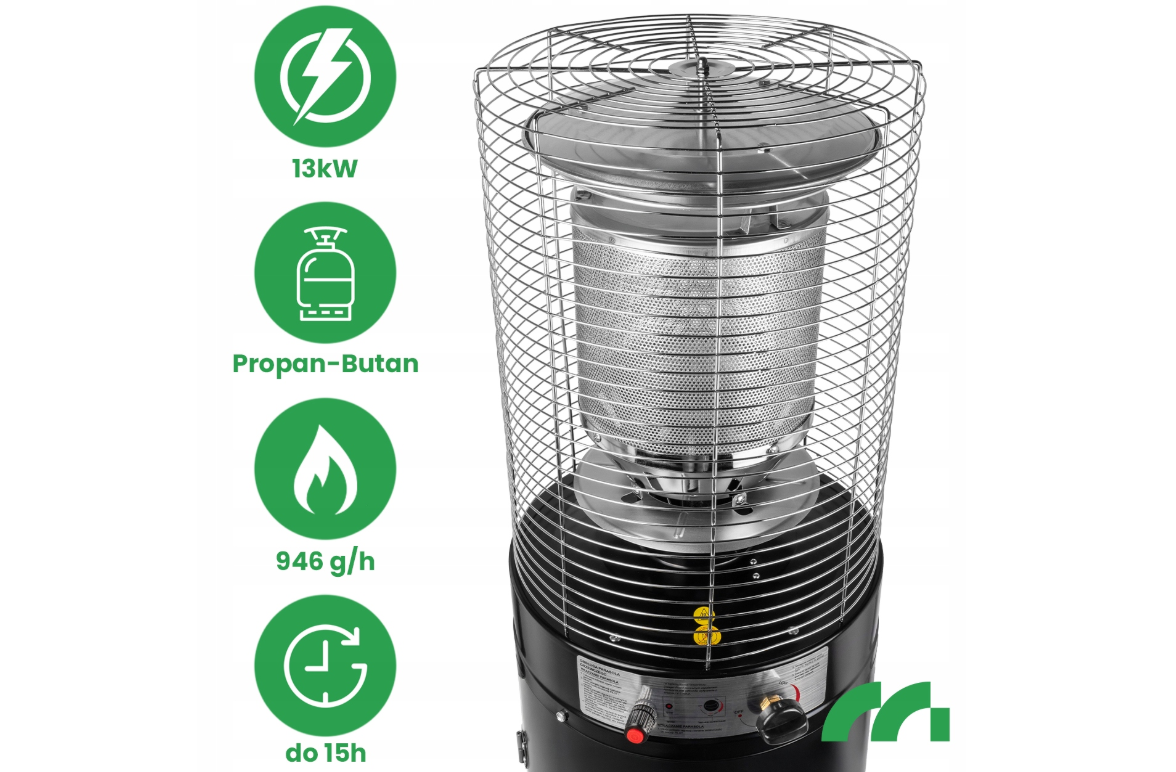 Incalzitor pentru terasa pe gaz, 13 kW, MalTec 112526