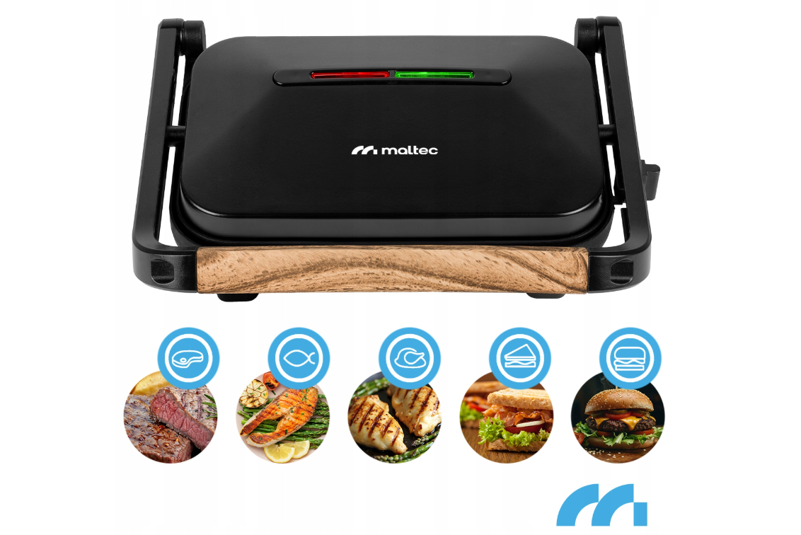 Sandwich maker electric tip grill SM1500W, placi ceramice antiderapante, MalTec 111867