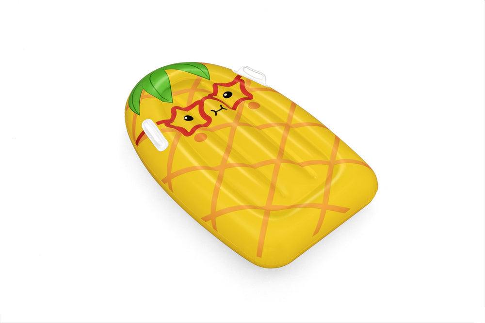 Saltea gonflabila ananas pentru copii, 84 x 56 cm, galben, Lean 21251