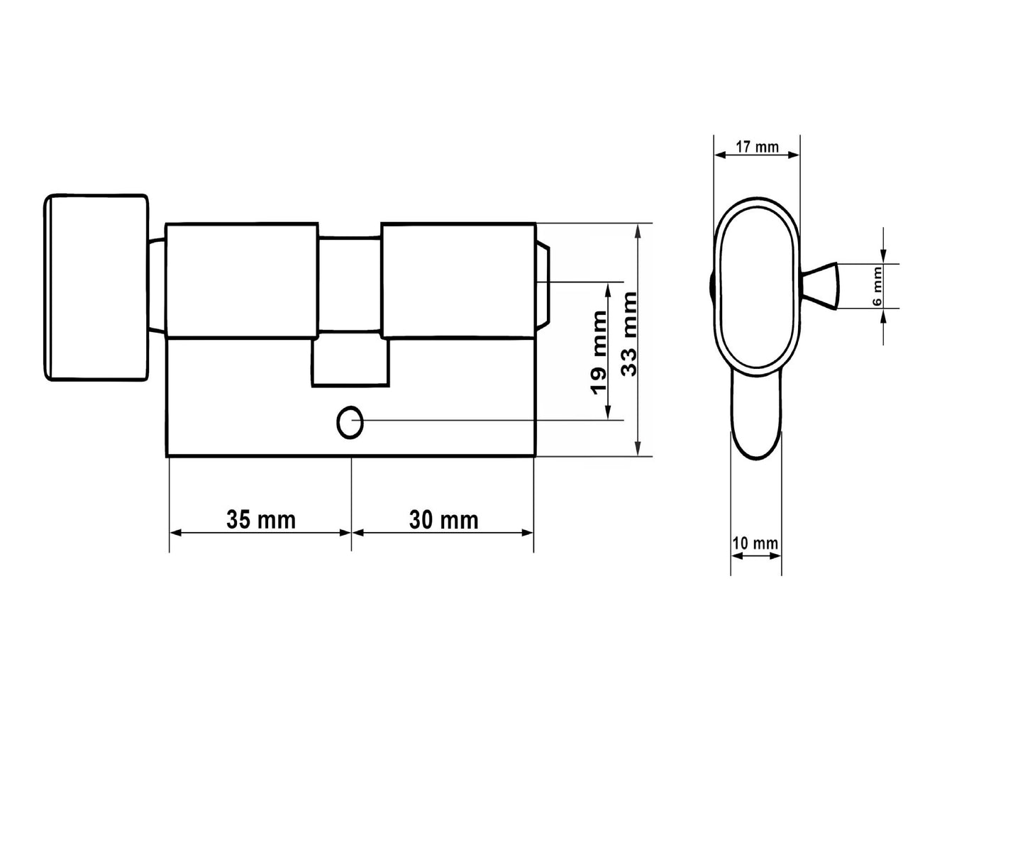 Butuc aluminiu Brass, 30 / 35g, Tvardy T01337