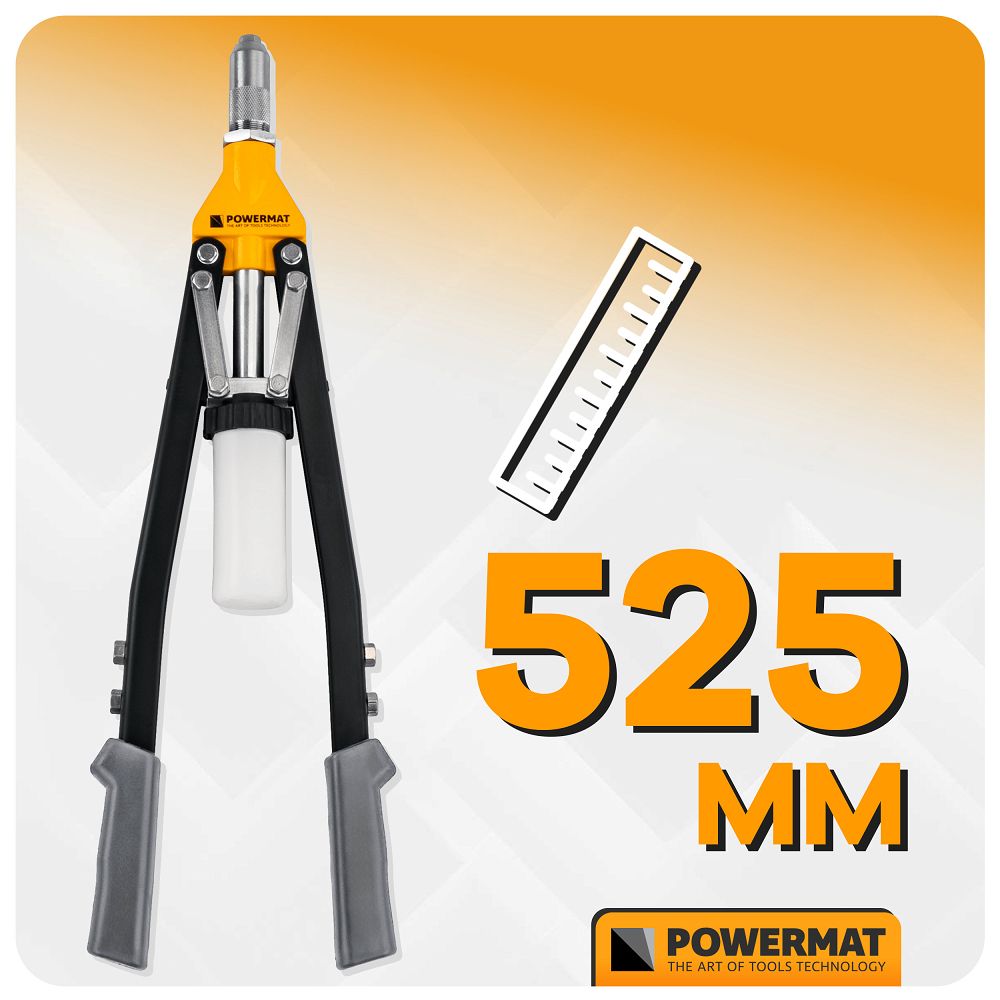 Cleste pentru nituire PM-NIR-525T, 525 mm, 3.2-6.4 mm, Powermat PM1450