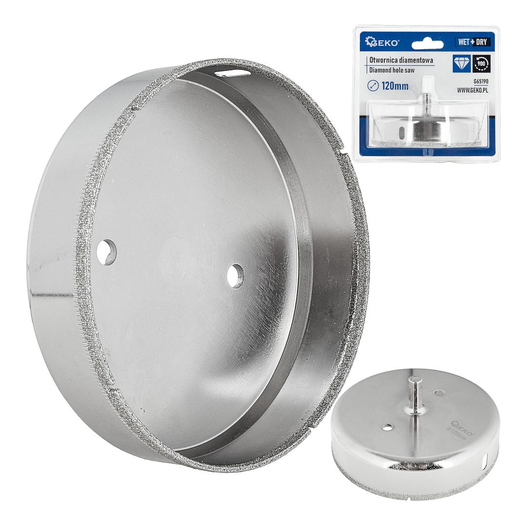 Carota diamantata pentru gresie, 120 mm, Geko G65190