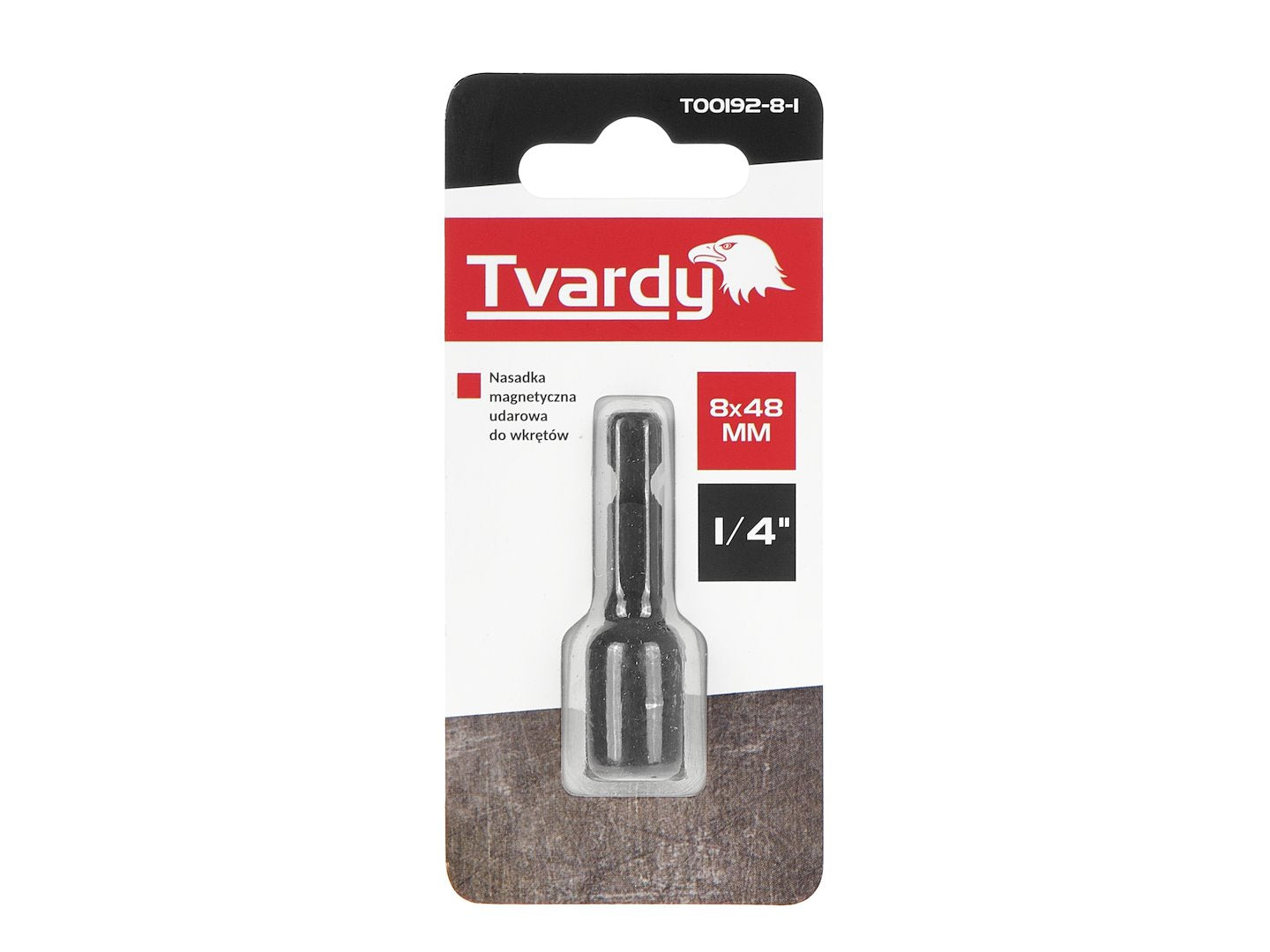 Adaptor magnetic de impact 8 mm x 48 mm, 1 / 4", Tvardy T00192-8-1
