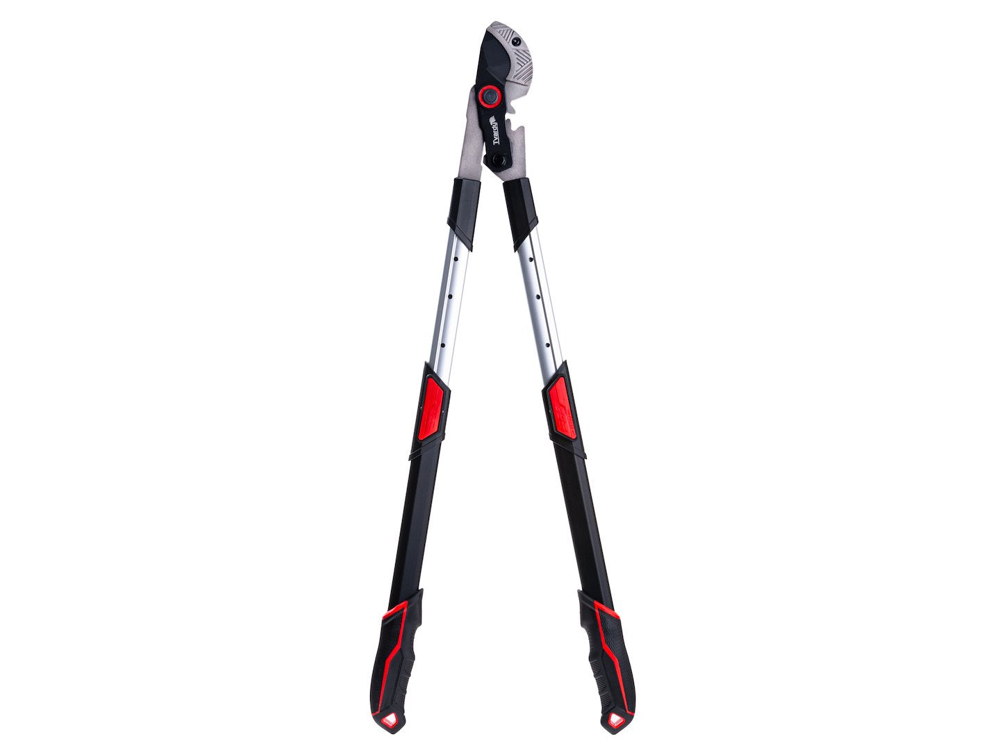 Foarfeca telescopica de gradinarit cu lama tip nicovala, 715-955 mm, 65 Mn, PTFE, Tvardy T07424