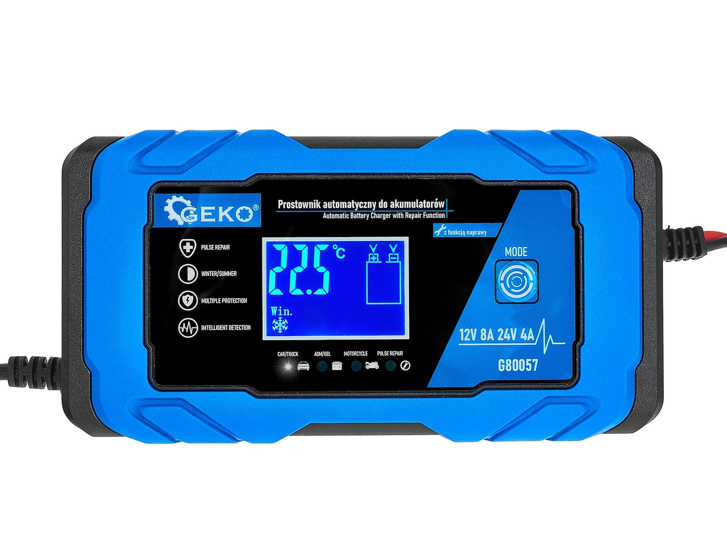 Starter auto multifunctional cu functia de reparare, 12 / 24 V, 8A, Geko G80057