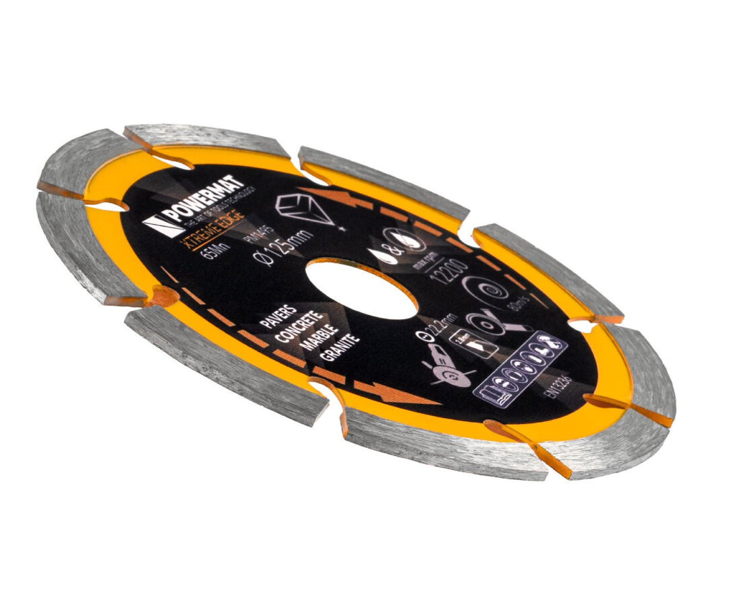 Disc diamantat segmentat PM-TDCS-1253T, 125 mm, Powermat PM1495