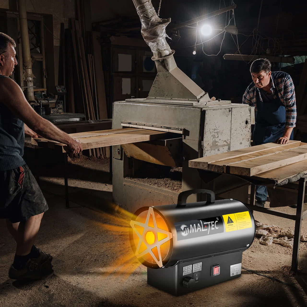 Tun de caldura pe gaz cu ventilator si termostat GAS-2500Mt, 25 kW, MalTec 113479