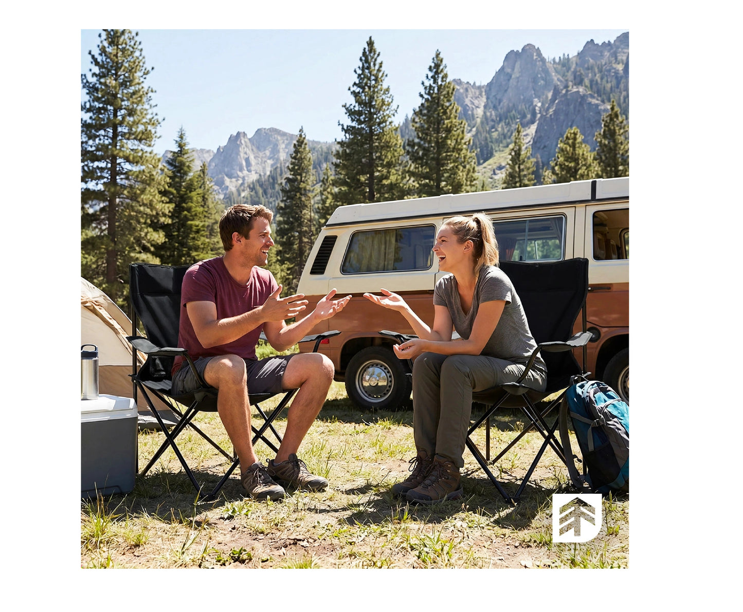 Scaun pliabil pentru camping EpiFit GO100, negru, capacitate maxima 120 kg, MalTec 114248