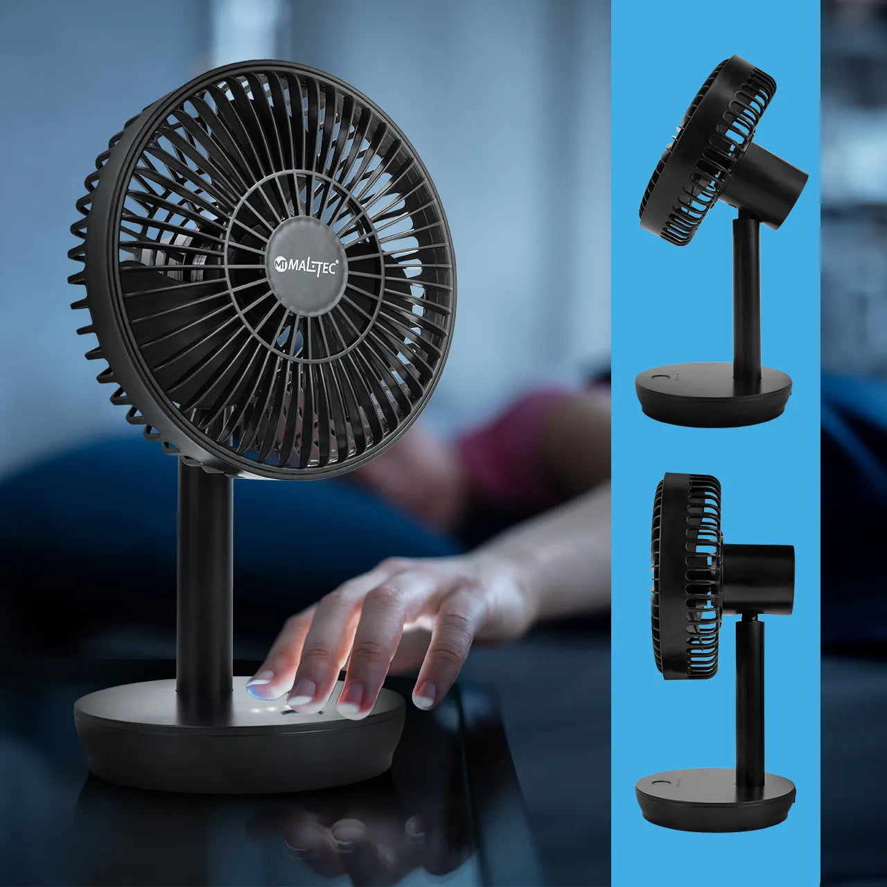 Ventilator de birou cu incarcare USB, 5 W, MalTec 111390