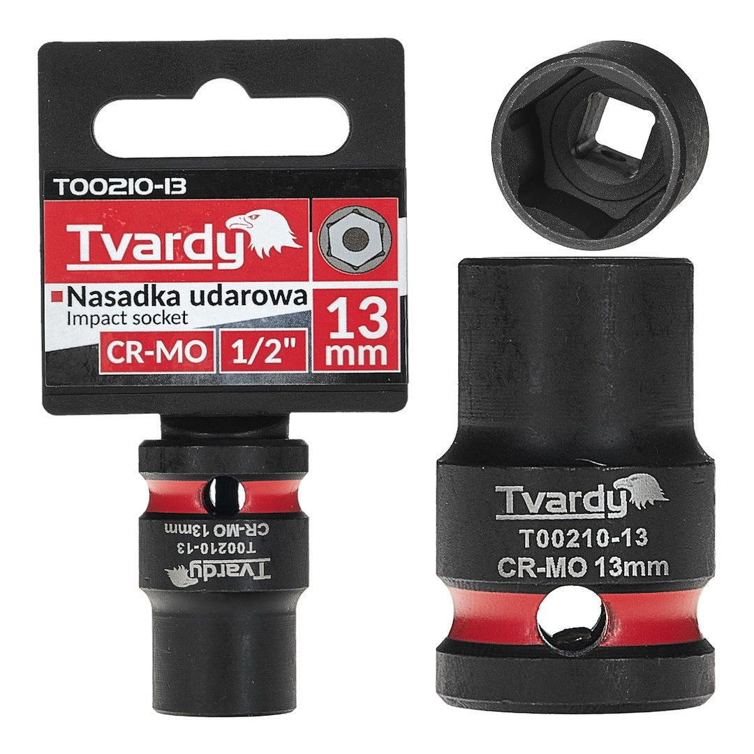 Cheie tubulara de impact cu 6 puncte, 1 / 2" 13 mm, Tvardy T00210-13