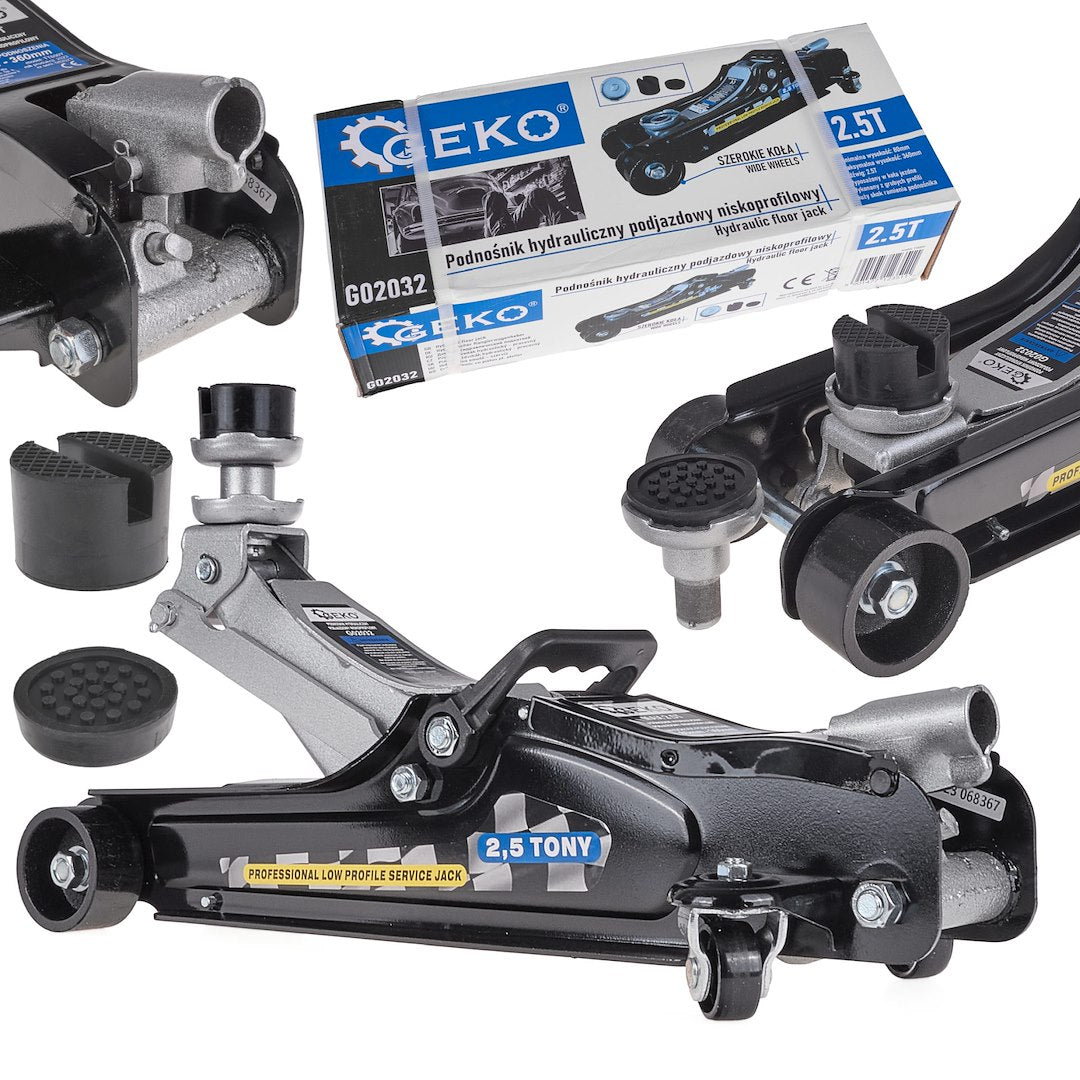 Cric hidraulic cu profil redus 2.5T 80 - 360mm, Geko G02032