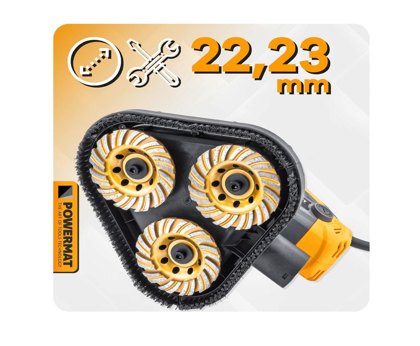 Disc diamantat pentru slefuit PM-DTG-1051T, 105 mm, Powermat PM1584