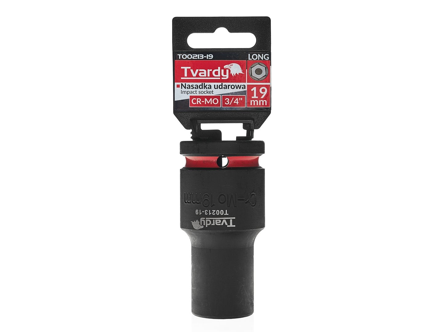 Cheie tubulara de impact in 6 puncte 3 / 4", 19 mm, Cr-mo, Tvardy T00213-19