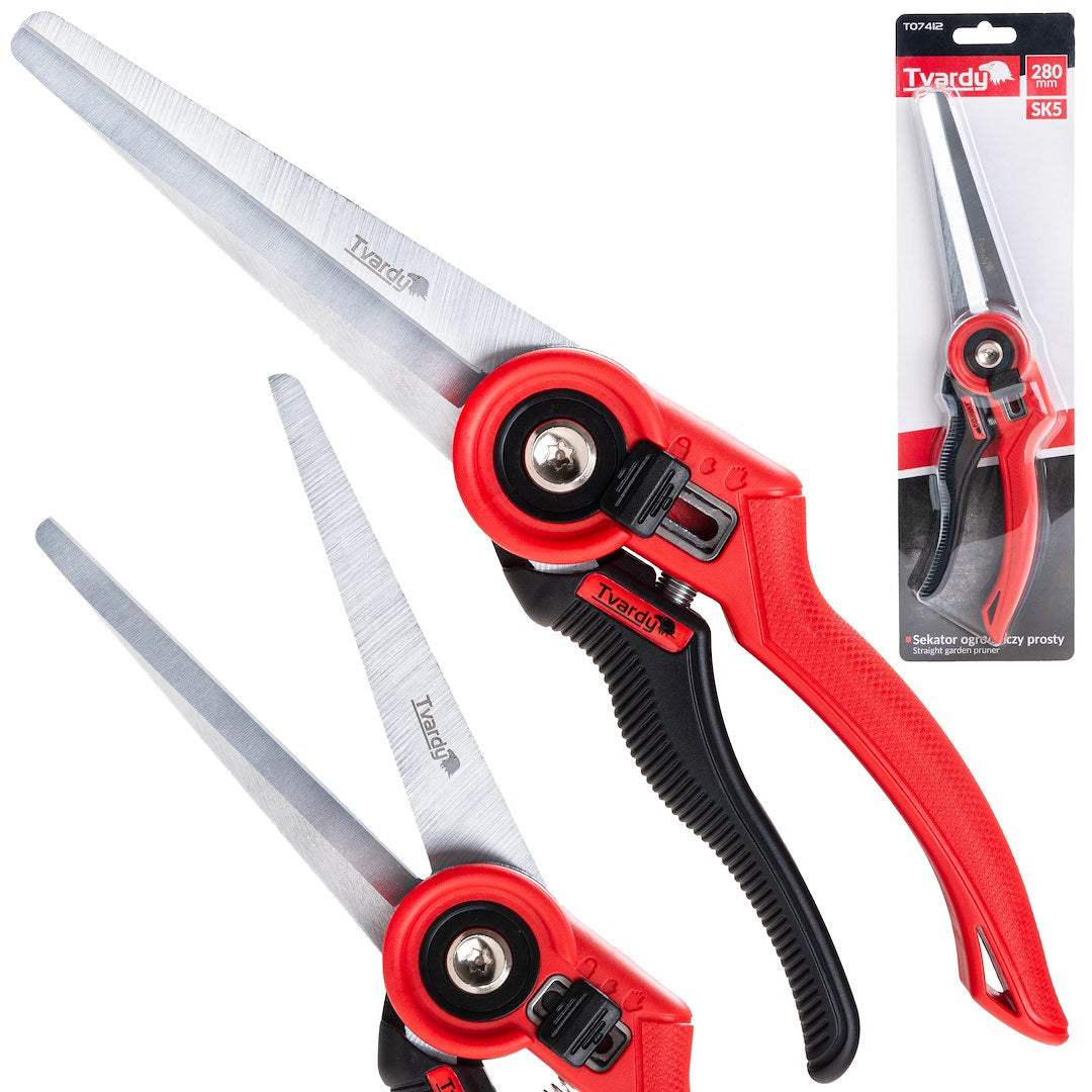 Foarfeca de gradina cu lama dreapta transversala SK5, 280 mm, Tvardy T07412