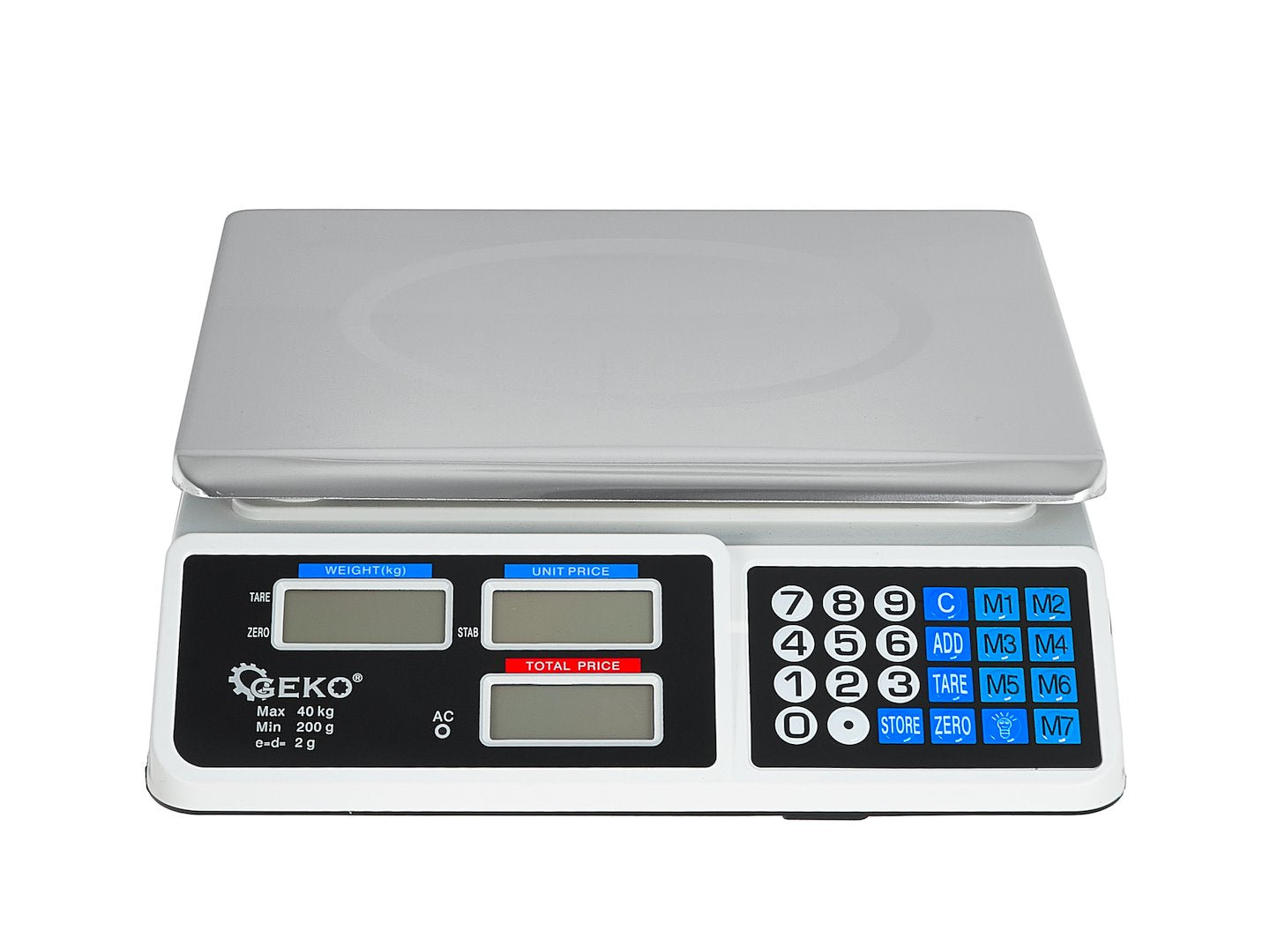 Cantar electronic digital, afisaj LCD, capacitate maxima 40 kg, Geko G71162