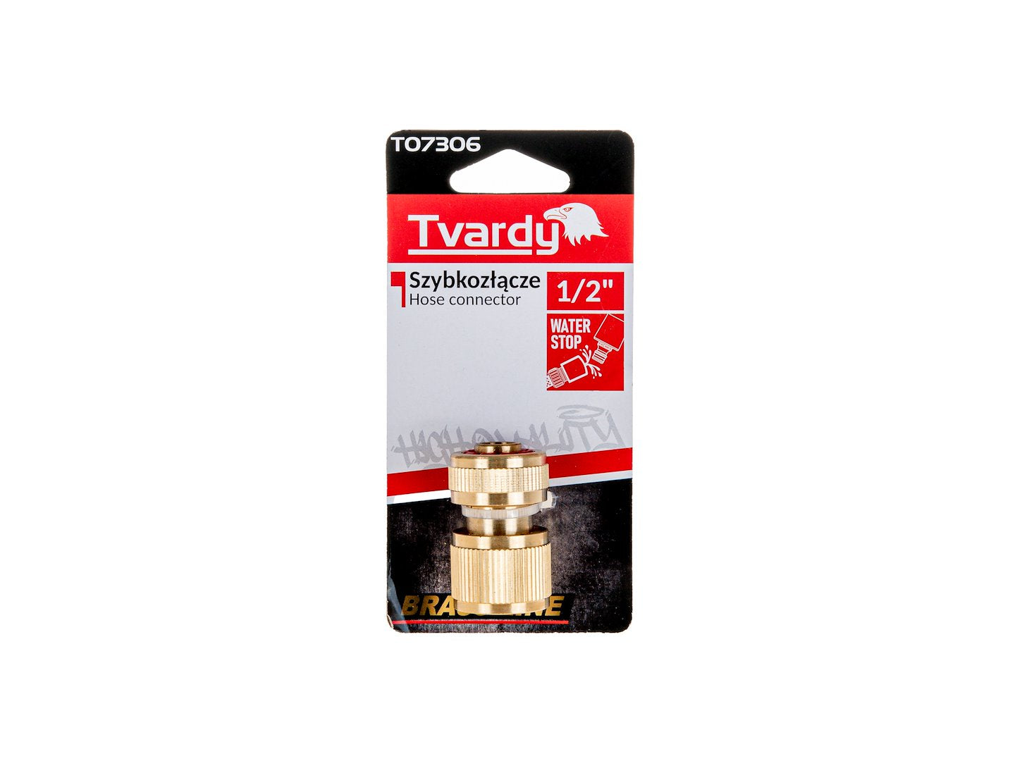 Conector rapid cu opritor 1 / 2" Brass Line, Tvardy T07306
