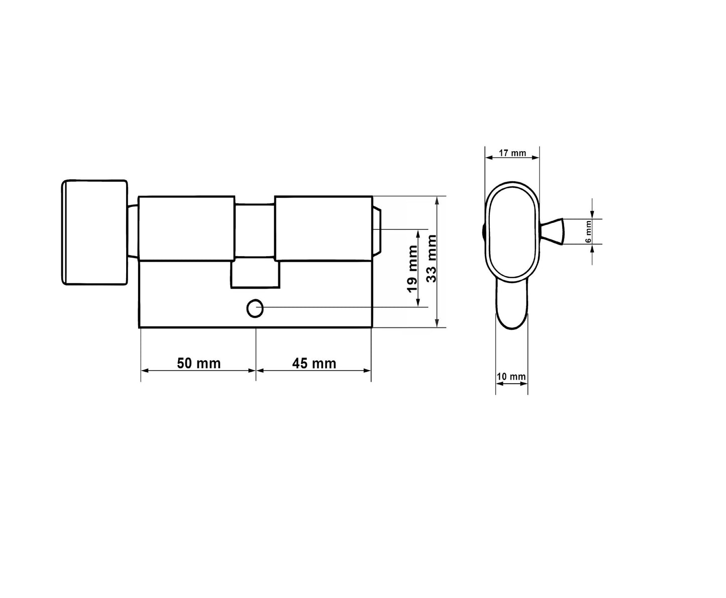 Butuc aluminiu Brass, 45/50g, Tvardy T01358