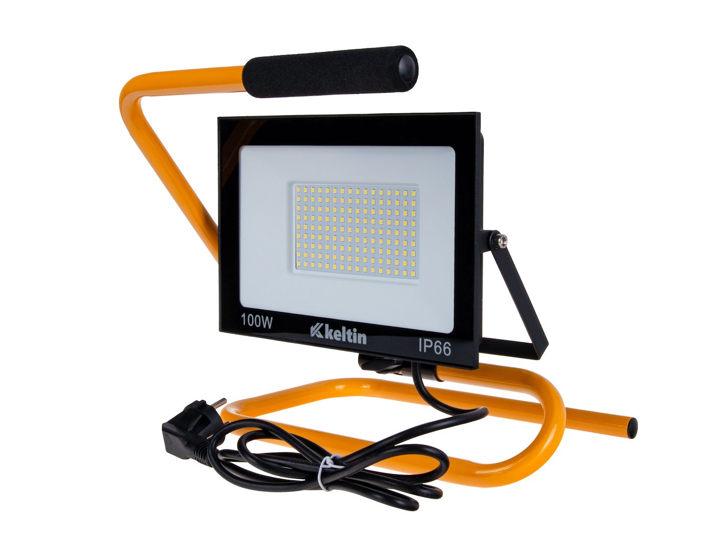 Reflector LED cu suport si cablu, 100 W, 4500 K, alb neutru, Keltin K02057