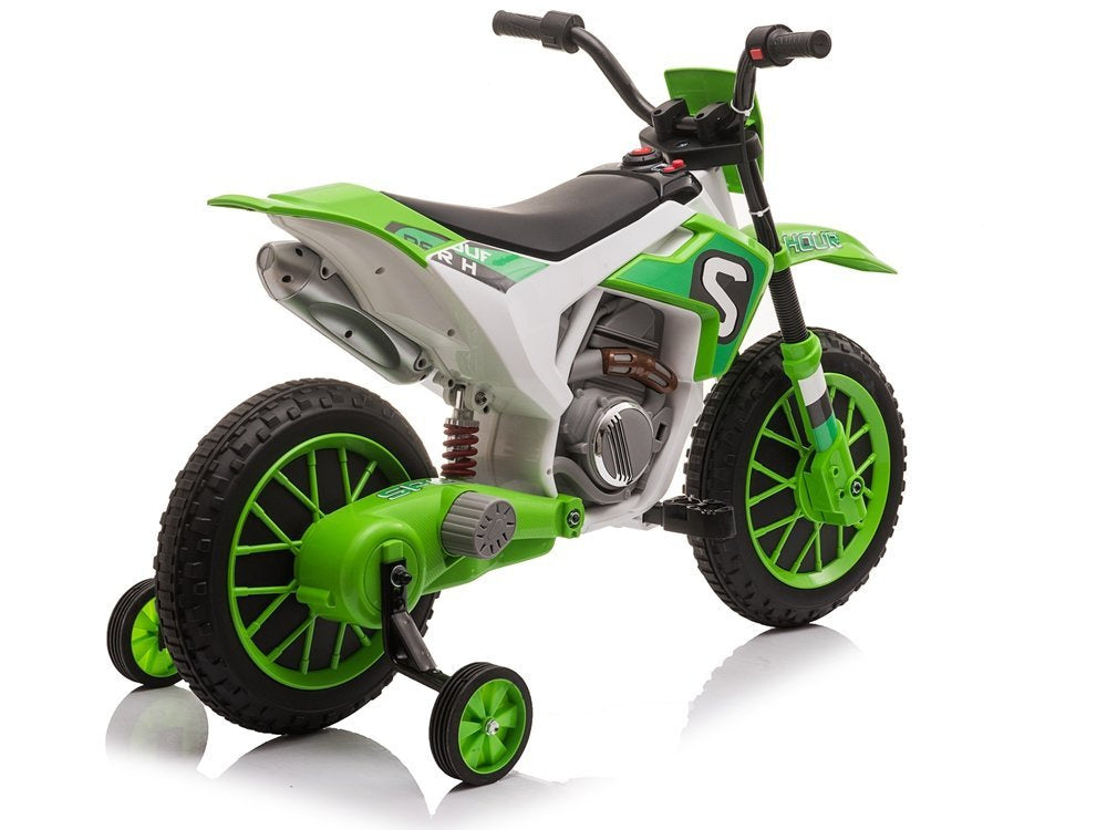 Motocicleta electrica XMX616, verde, Lean 9012